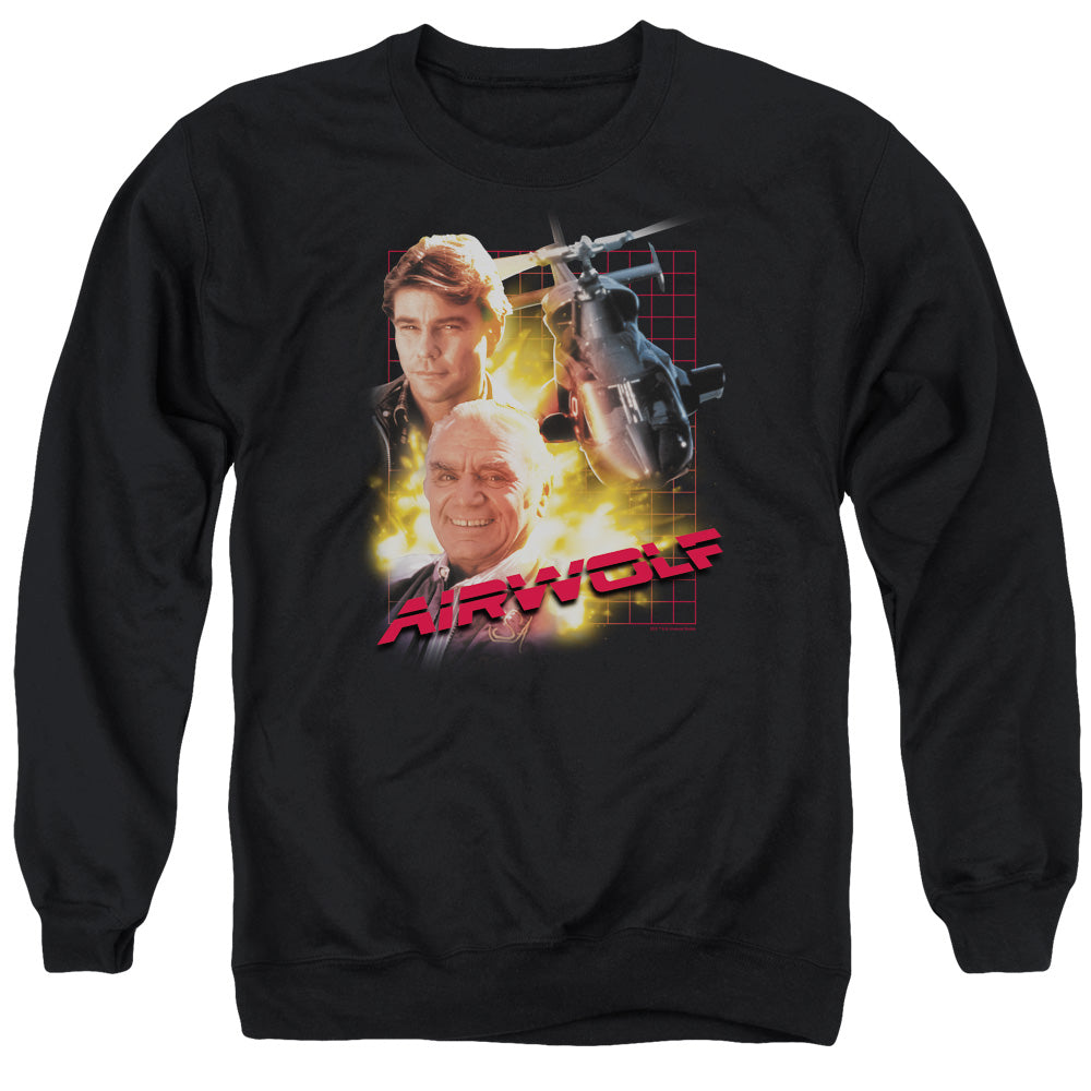 Airwolf Airwolf Mens Crewneck Sweatshirt Black