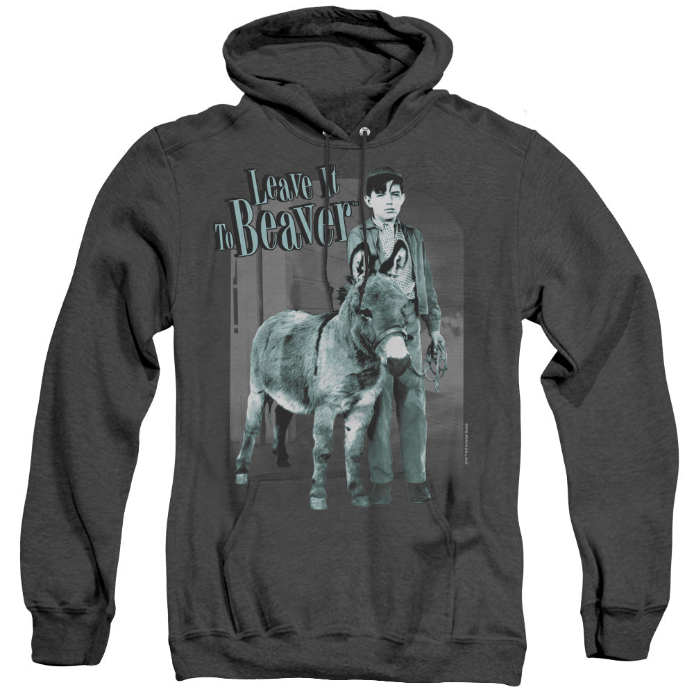 Leave It To Beaver Up To Something Heather Mens Hoodie Black Officially Licensed