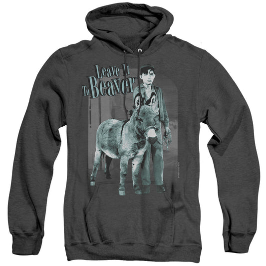 Leave It To Beaver Up To Something Heather Mens Hoodie Black Officially Licensed