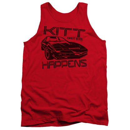 Knight Rider Kitt Happens Mens Tank Top Shirt Red