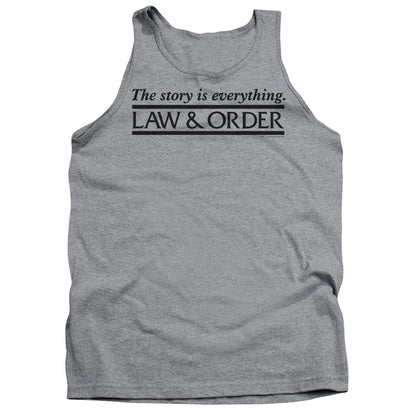 Law And Order Story Mens Tank Top Shirt Athletic Heather