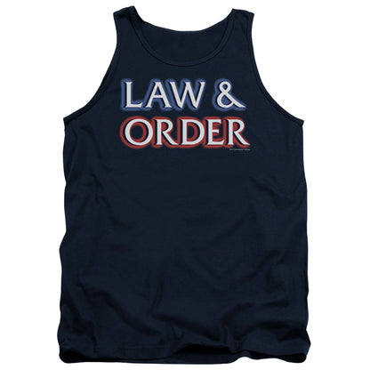 Law And Order Logo Mens Tank Top Shirt Navy