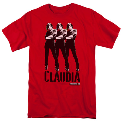 Warehouse 13 Claudia Mens T Shirt Red Officially Licensed