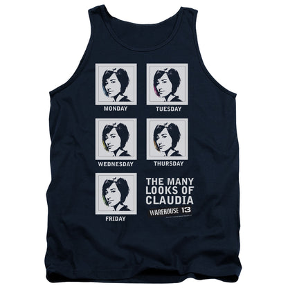 Warehouse 13 Many Looks Mens Tank Top Shirt Navy