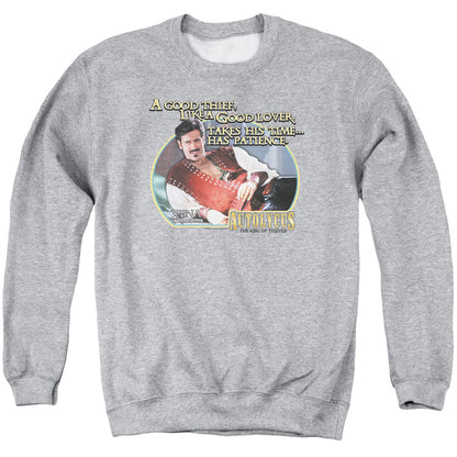 Xena A Good Thief Mens Crewneck Sweatshirt Athletic Heather