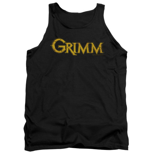 Grimm Gold Logo Mens Tank Top Shirt Black Black