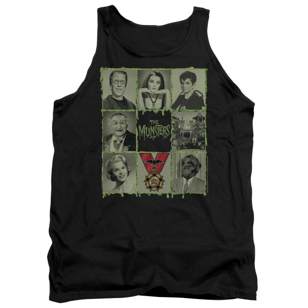 The Munsters Blocks Mens Tank Top Shirt Black