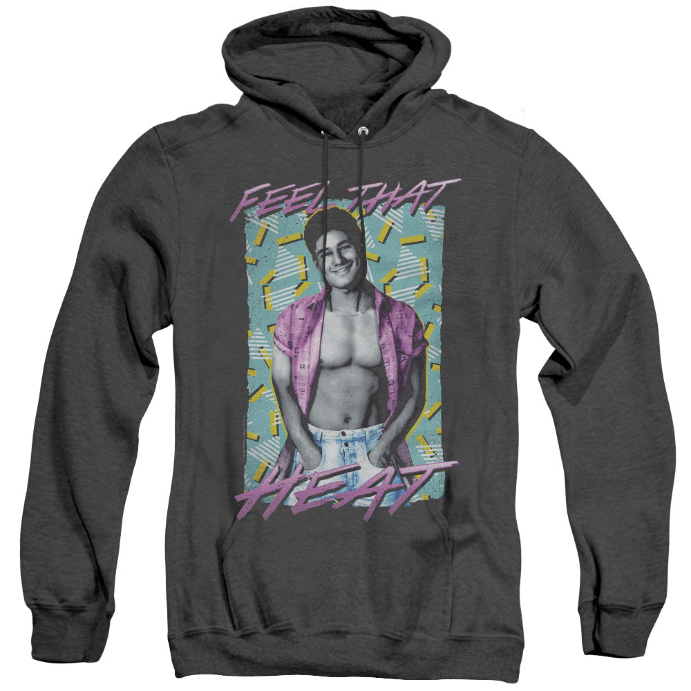 Saved By The Bell Heated Heather Mens Hoodie Black Officially Licensed