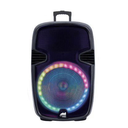 Naxa Portable 15” Bluetooth Party Speaker with Circular Multi-Color Disco Light (NDS-1521)