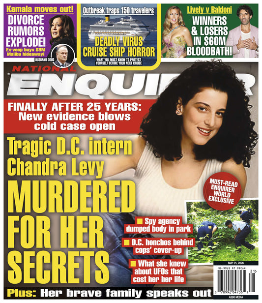 National Enquirer - 05.25.26: D.C. Intern Chandra Levy Murdered For Her Secrets, Deadly Virus Cruise Ship Horror, Lively Vs Baldoni In $60M