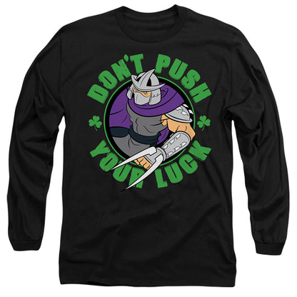 Teenage Mutant Ninja Turtles St. Patrick'S Day Shredder Luck Mens Long Sleeve Shirt Black Officially Licensed