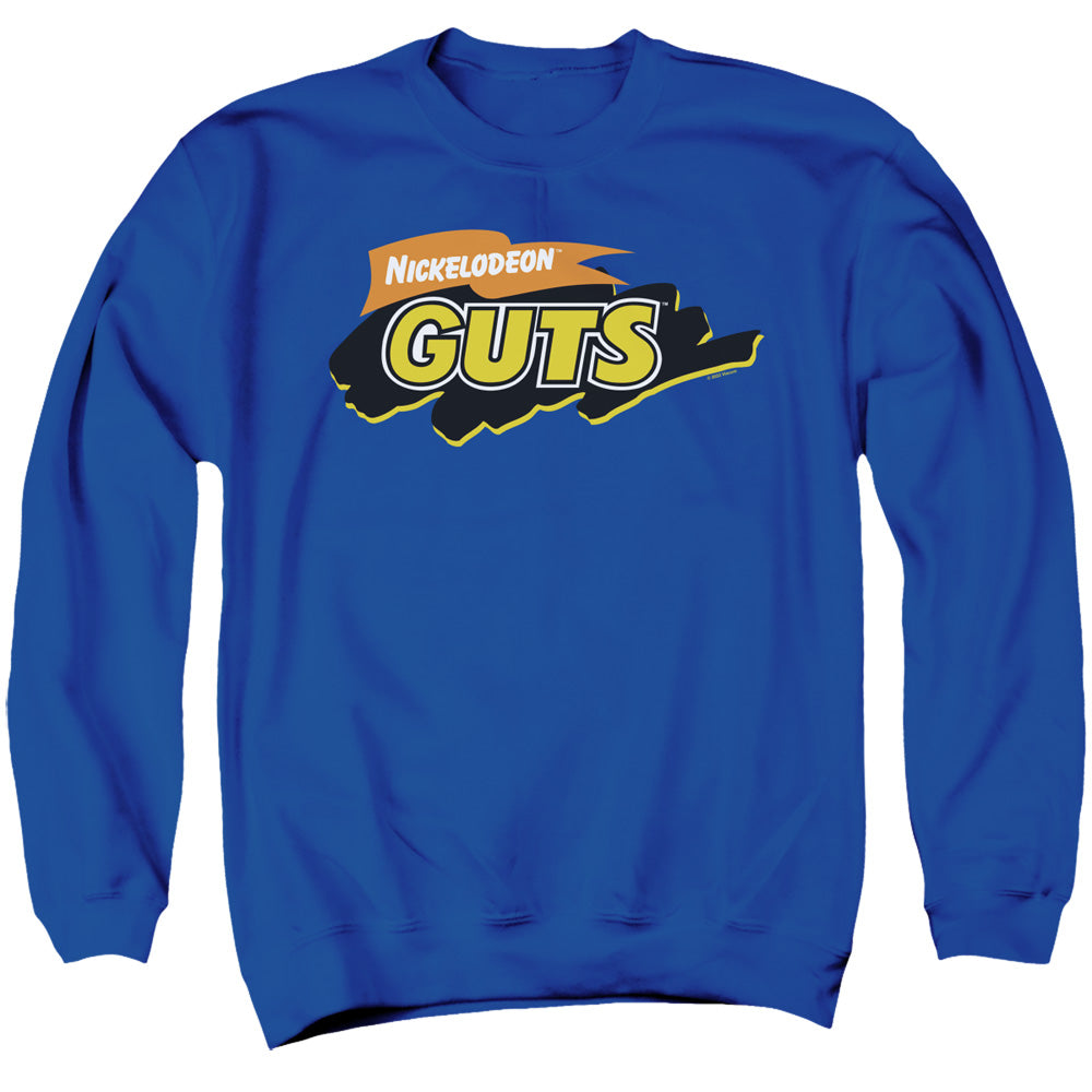 Nickelodeon Guts Guts Logo Mens Crewneck Sweatshirt Royal Blue Officially Licensed