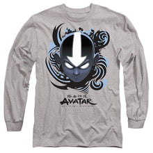 Load image into Gallery viewer, Avatar The Last Airbender Airbender Blue And Black Kanji Mens Long Sleeve Shirt Athletic Heather