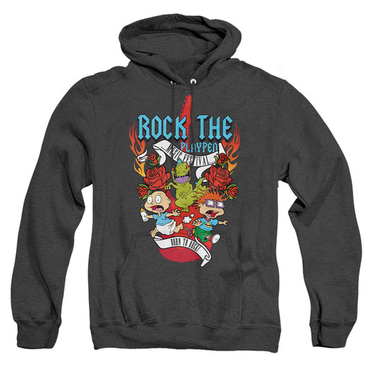 Rugrats Rock The Playpen Music Festival Heather Mens Hoodie Black Officially Licensed
