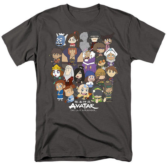 Avatar The Last Airbender Chibi Group Mens T Shirt Charcoal