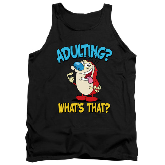 Ren And Stimpy Adulting 2 Mens Tank Top Shirt Black