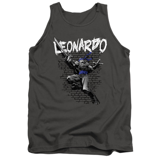 Tmnt Tmnt Leonardo Mens Tank Top Shirt Charcoal