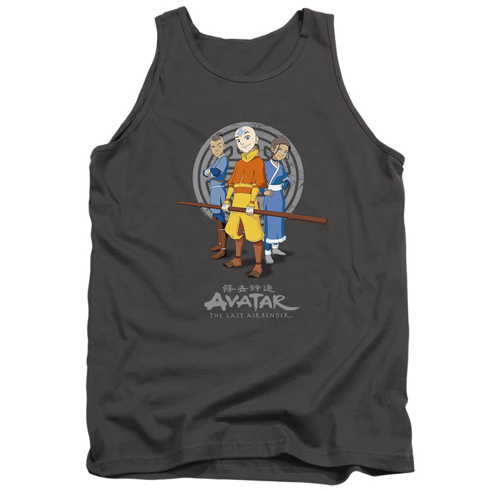 Avatar The Last Airbender Team Avatar Mens Tank Top Shirt Charcoal