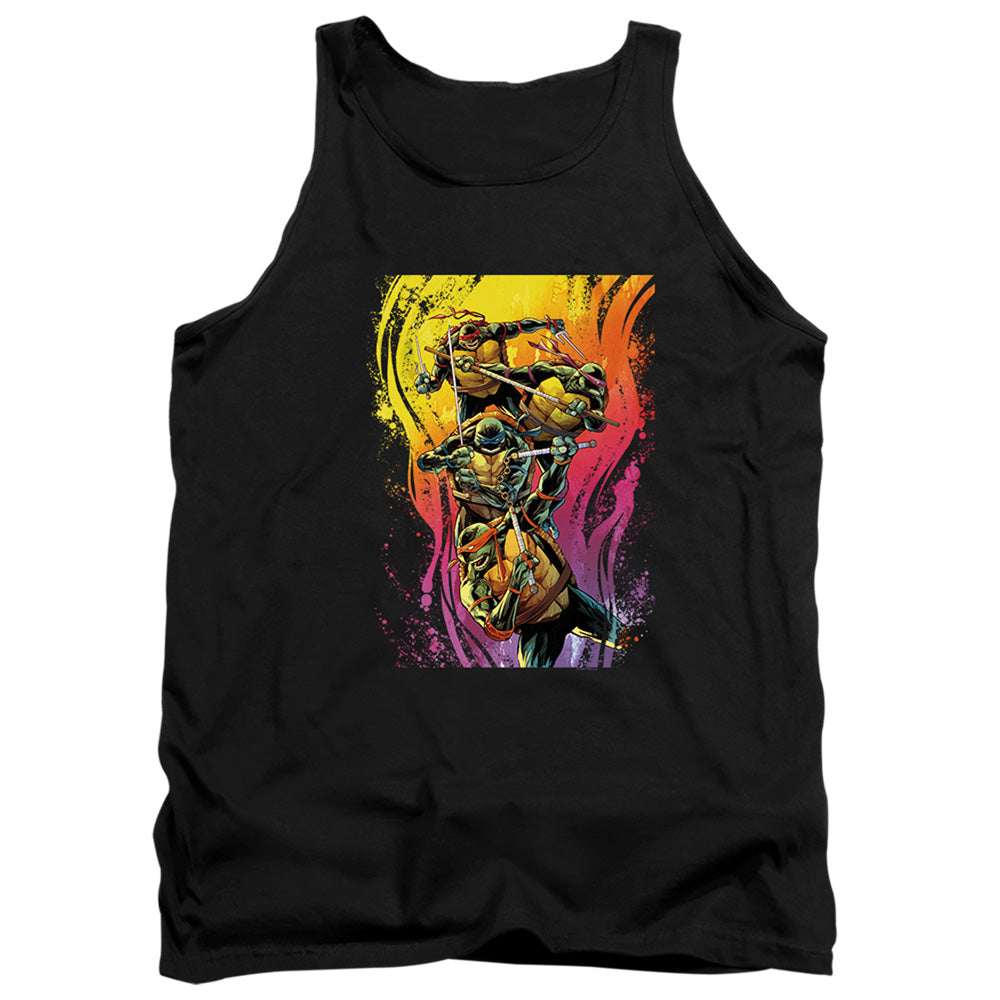 Tmnt Hot Rainbow Warriors Mens Tank Top Shirt Black