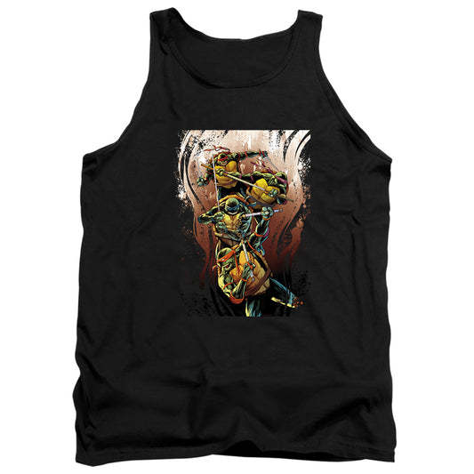 Tmnt Earthy Rainbow Warriors Mens Tank Top Shirt Black