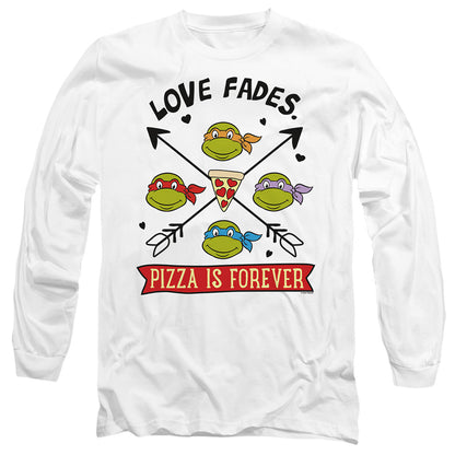 Tmnt Pizza Is Forever Mens Long Sleeve Shirt White Officially Licensed