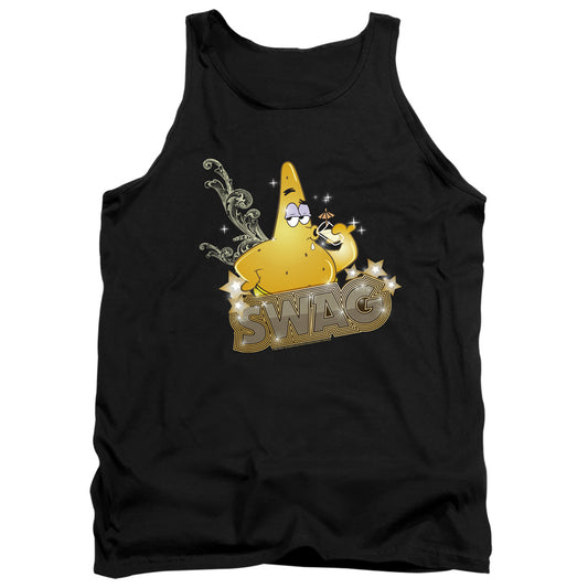 Spongebob Patrick Has Swag Mens Tank Top Shirt Black