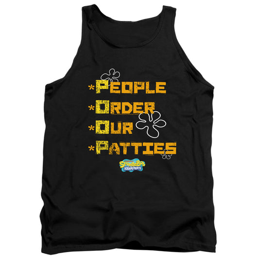 Spongebob People Order Our Patties Mens Tank Top Shirt Black