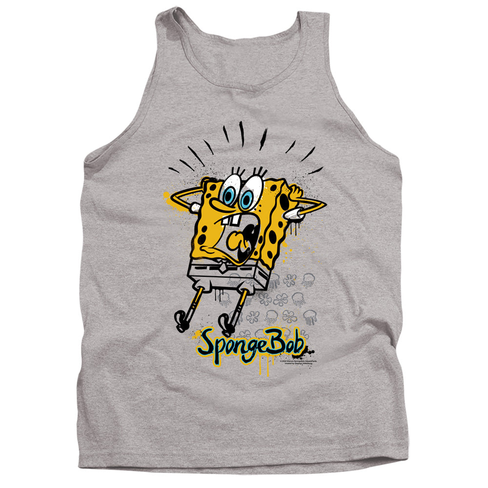 Spongebob Shocking! Mens Tank Top Shirt Athletic Heather