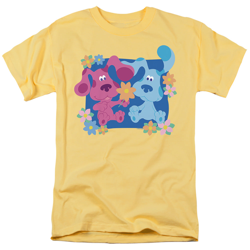 BlueÕS Clues (Classic) Magenta And Flowers Mens T Shirt Banana