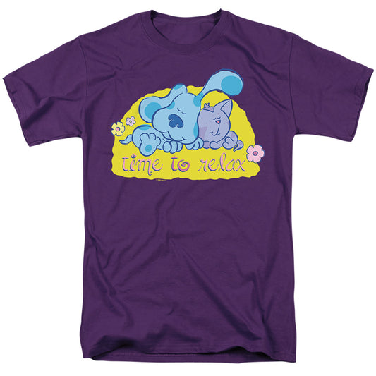 BlueÕS Clues (Classic) Time To Relax Mens T Shirt Purple
