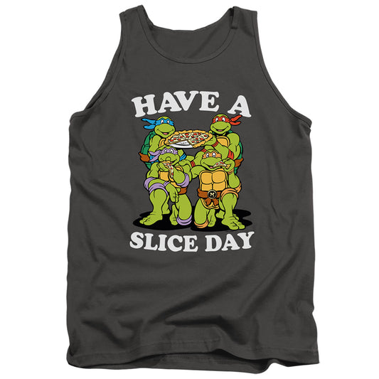 Tmnt Have A Slice Day Mens Tank Top Shirt Charcoal