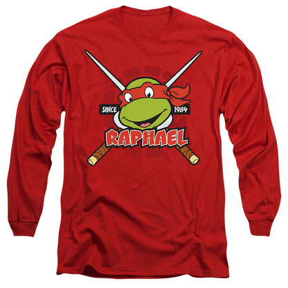 Tmnt Raphael Since 1984 Mens Long Sleeve Shirt Red Officially Licensed