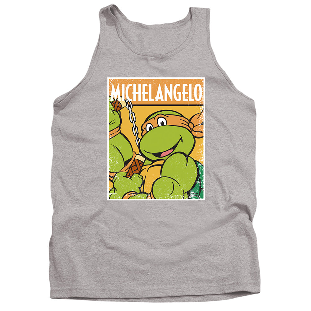 Tmnt Tmnt Mikey Mens Tank Top Shirt Athletic Heather