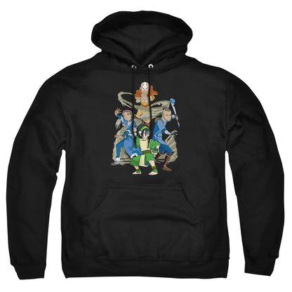 Avatar The Last Airbender Team Avatar Elements Mens Hoodie Black