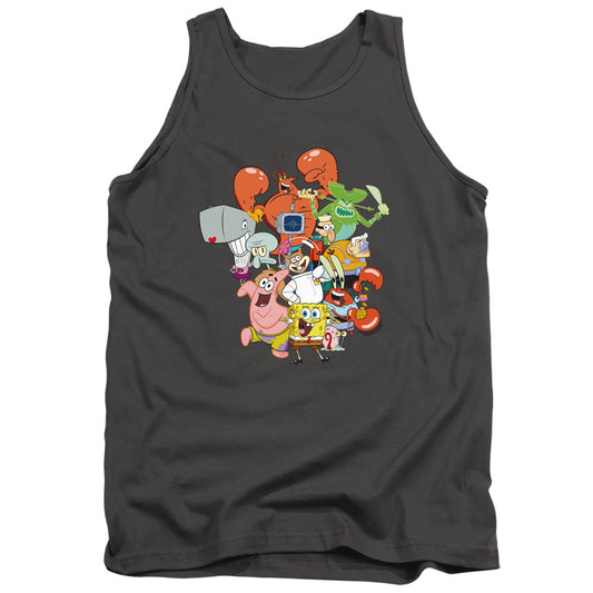 Spongebob The Whole Gang Mens Tank Top Shirt Charcoal