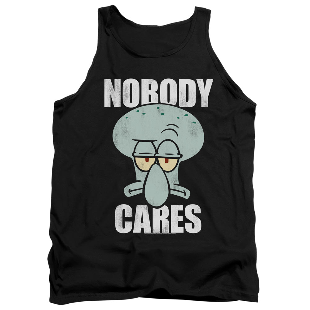 Spongebob Nobody Cares Meme Mens Tank Top Shirt Black