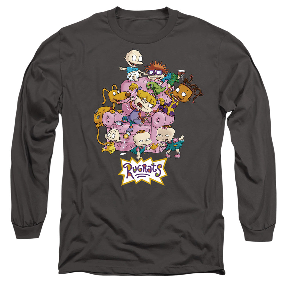 Rugrats Rugrats Chair Mens Long Sleeve Shirt Charcoal Officially Licensed