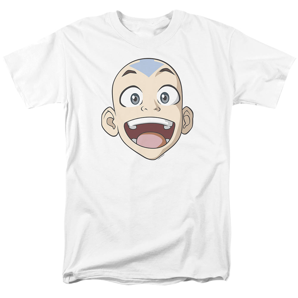 Avatar The Last Airbender Big Aang Face Mens T Shirt White