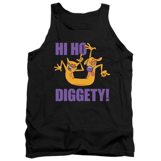 Catdog Hi Ho Diggety Mens Tank Top Shirt Black