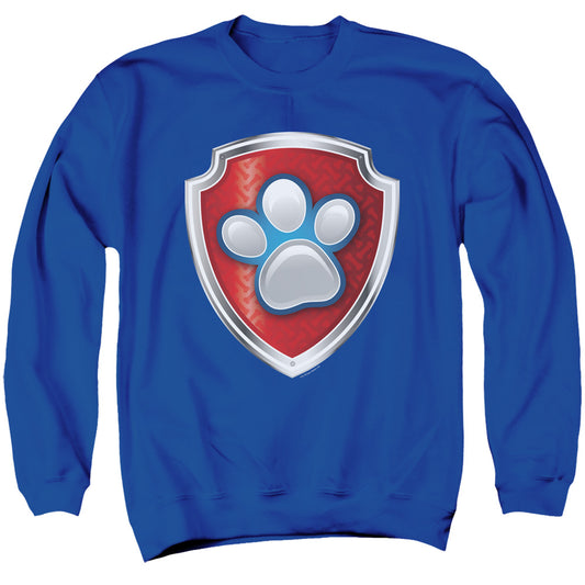 Paw Patrol Badge Mens Crewneck Sweatshirt Royal Blue Officially Licensed