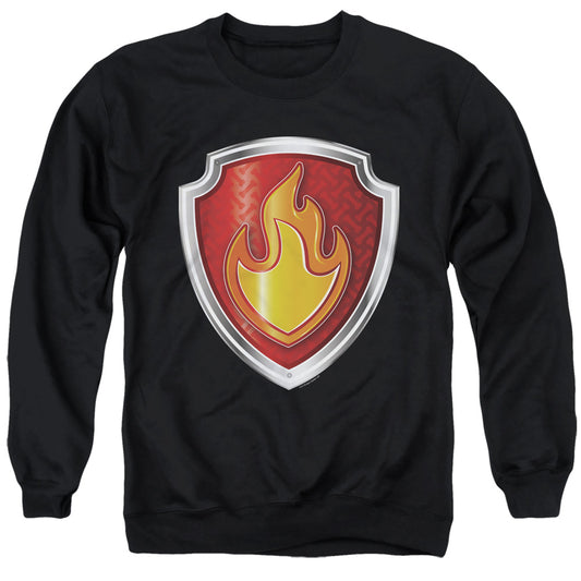 Paw Patrol Marshall Badge Mens Crewneck Sweatshirt Black Officially Licensed