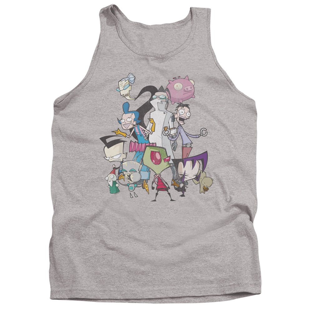 Invader Zim Group Shot Mens Tank Top Shirt Athletic Heather