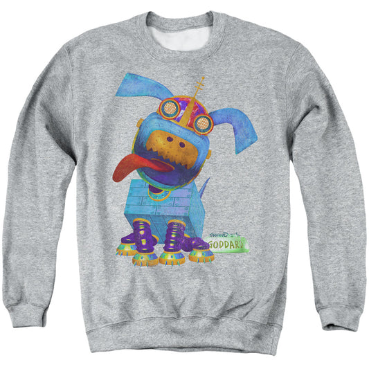 Jimmy Neutron Goddard Neon Mens Crewneck Sweatshirt Athletic Heather Officially Licensed