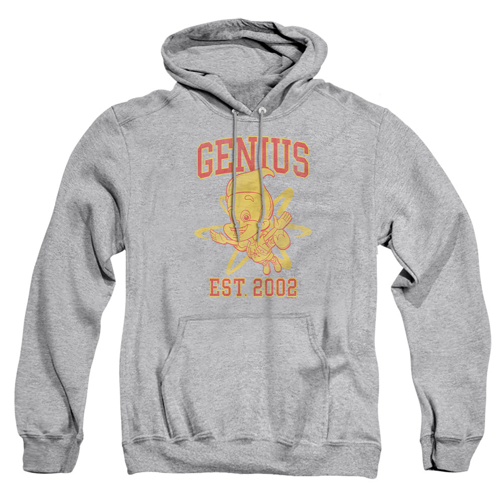 Jimmy Neutron Genius Collegiate Mens Hoodie Athletic Heather Officially Licensed