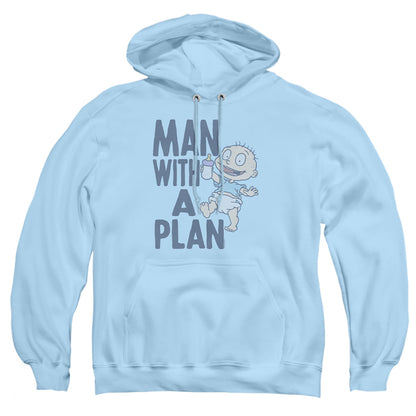 Rugrats Man With A Plan Mens Hoodie Light Blue