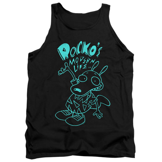 Rocko'S Modern Life Neon Rocko Mens Tank Top Shirt Black