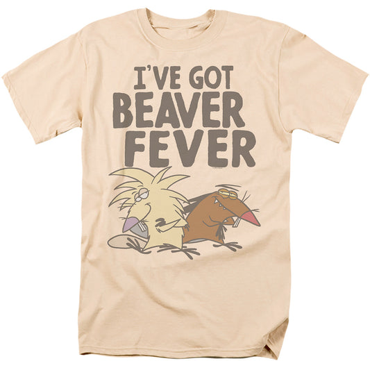 Angry Beavers Beaver Fever Mens T Shirt Sand