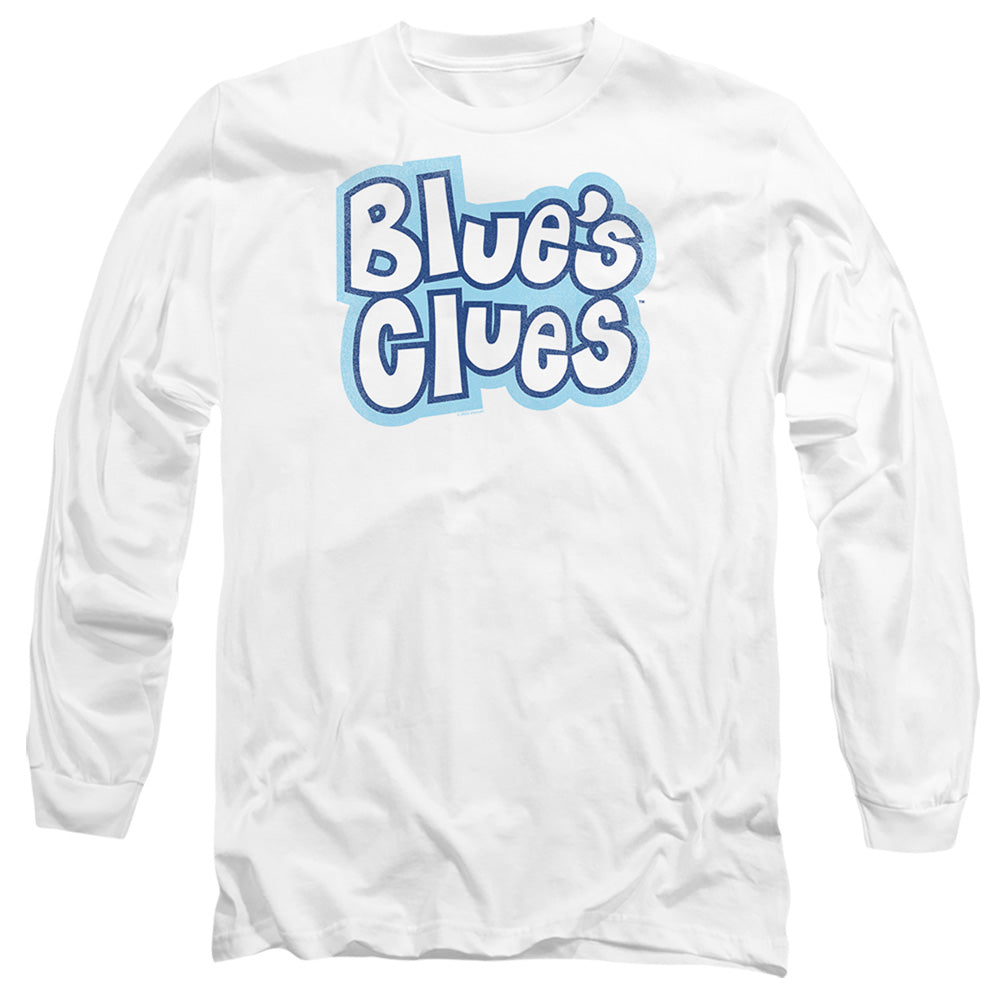 Blues Clues Blue'S Clues Vintage Logo Mens Long Sleeve Shirt White