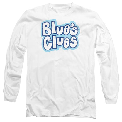 Blues Clues Blues Clues Vintage Logo Mens Long Sleeve Shirt White Officially Licensed