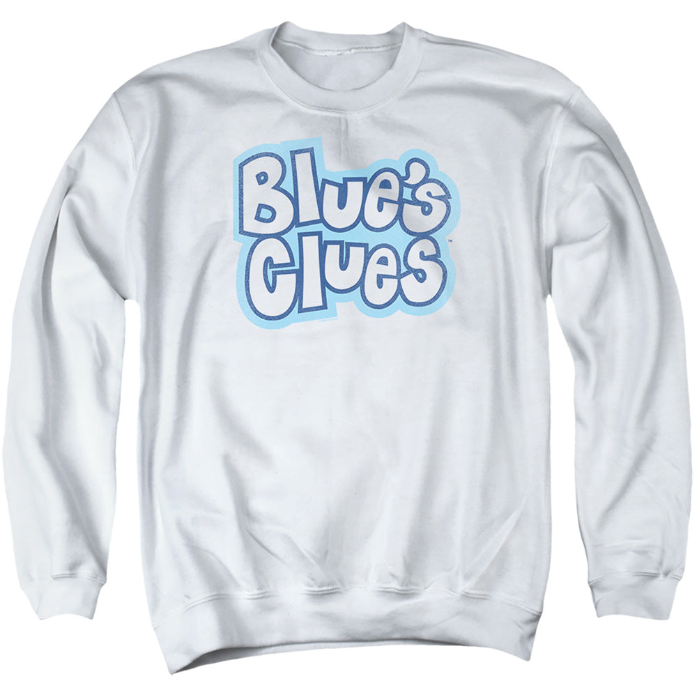 Blues Clues Blue'S Clues Vintage Logo Mens Crewneck Sweatshirt White